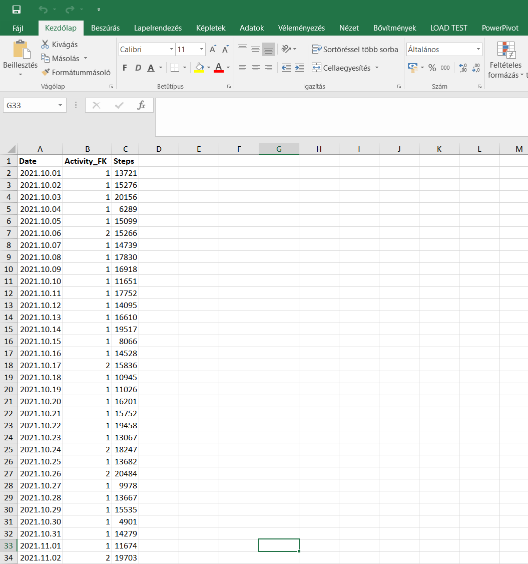 Excel Source Data